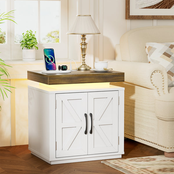 Farmhouse End Table Nightstand